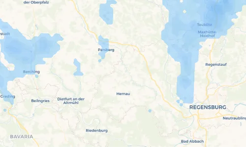 Regenradar Vorschaubild - Aktuelle Niederschläge in Haderlsdorf und Umgebung