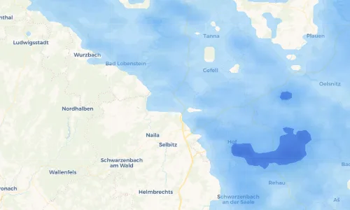 Regenradar Vorschaubild - Aktuelle Niederschläge in Hadermannsgrün und Umgebung