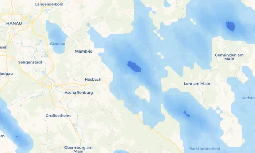 Regenradar Vorschaubild - Aktuelle Niederschläge in Hain und Umgebung