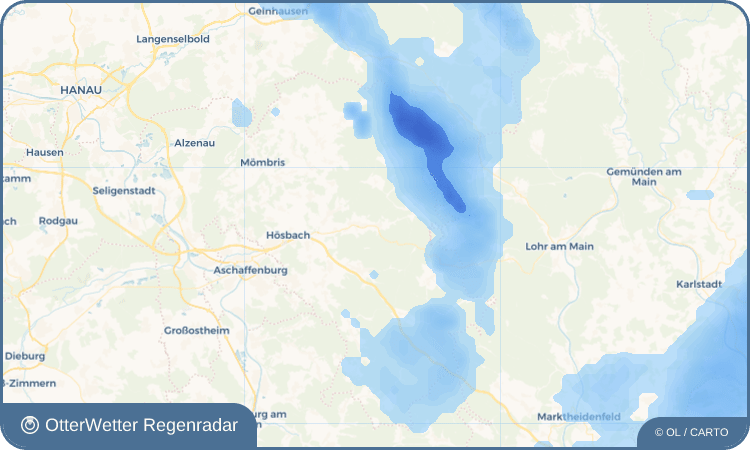 Wetter-Widget-Vorschau mit Vorhersagedaten für Hain