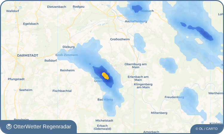 OtterWetter Regenradar-Widget Hainstadt