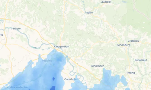 Regenradar-Vorschau: aktuelle Niederschläge in Hainstetten und Umgebung