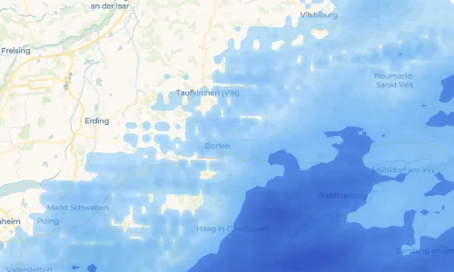 Regenradar Vorschaubild - Aktuelle Niederschläge in Hampersdorf und Umgebung