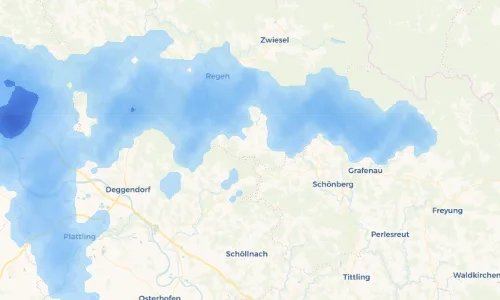 Regenradar Vorschaubild - Aktuelle Niederschläge in Hangenleithen und Umgebung