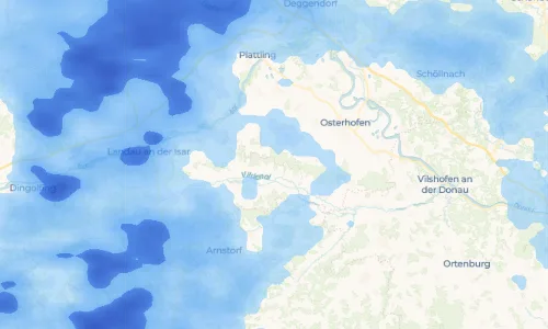 Regenradar Vorschaubild - Aktuelle Niederschläge in Hartkirchen und Umgebung