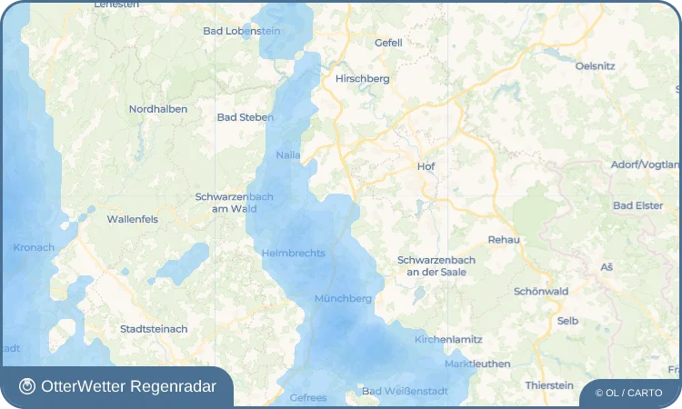 Widget-Vorschau für Hartungs Wetter-Widget-Vorschau mit Vorhersagedaten für Hartungs