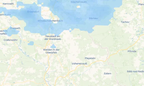 Regenradar Vorschaubild - Aktuelle Niederschläge in Haupertsreuth und Umgebung