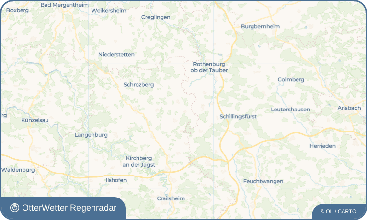 OtterWetter Regenradar-Widget Hausen am Bach