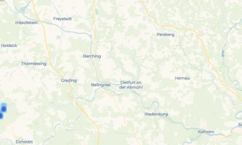 Regenradar Vorschaubild - Aktuelle Niederschläge in Hebersdorf und Umgebung