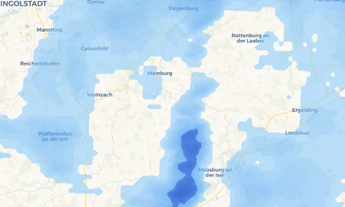 Regenradar-Vorschau: aktuelle Niederschläge in Hebrontshausen und Umgebung