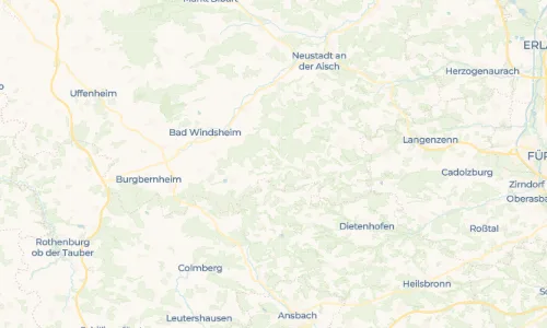 Regenradar Vorschaubild - Aktuelle Niederschläge in Hechelbach und Umgebung