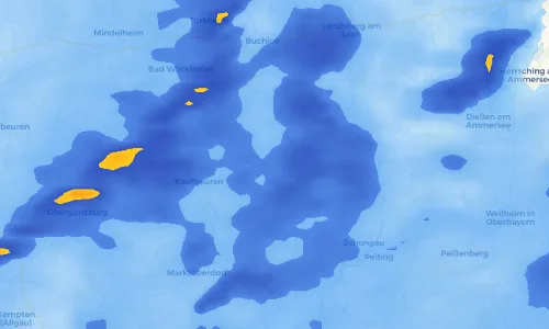Regenradar Vorschaubild - Aktuelle Niederschläge in Helmishofen und Umgebung