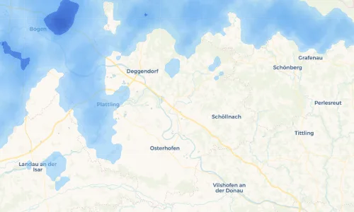 Regenradar Vorschaubild - Aktuelle Niederschläge in Hengersberg und Umgebung
