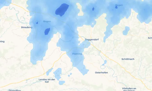Regenradar Vorschaubild - Aktuelle Niederschläge in Hettenkofen und Umgebung