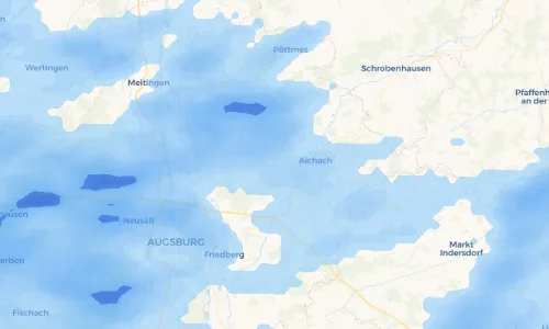 Regenradar-Vorschau: aktuelle Niederschläge in Hiesling und Umgebung