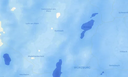 Regenradar Vorschaubild - Aktuelle Niederschläge in Himmelstadt und Umgebung