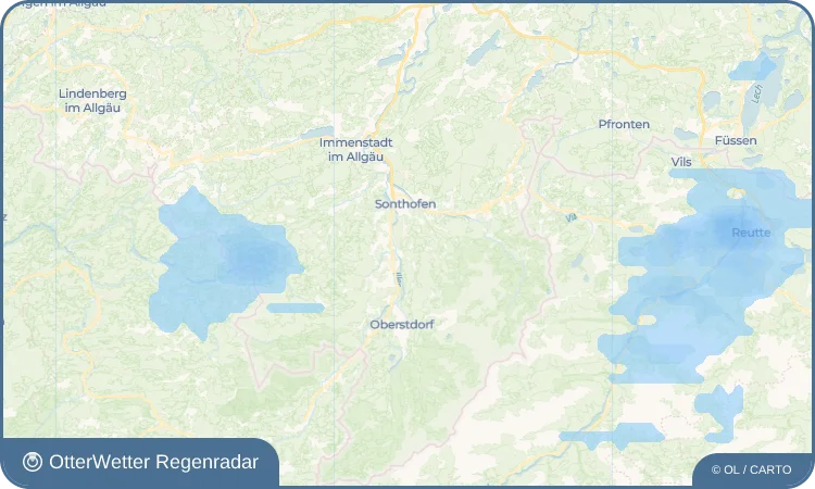 Wetter-Widget-Vorschau mit Vorhersagedaten für Hinang