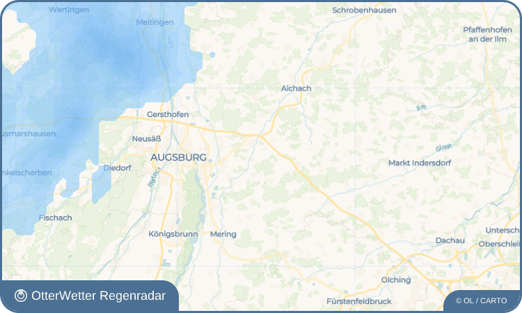 OtterWetter Regenradar-Widget Hinter Heimat