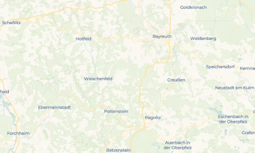 Regenradar Hintergereuth: aktuelle Niederschläge in Hintergereuth und Umgebung, Stand 22. Oktober 2026 um 13:50 Uhr
