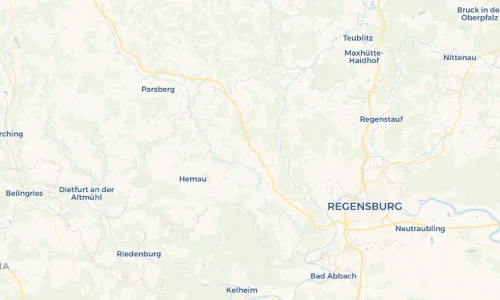 Regenradar-Vorschau: aktuelle Niederschläge in Hinterzhof und Umgebung