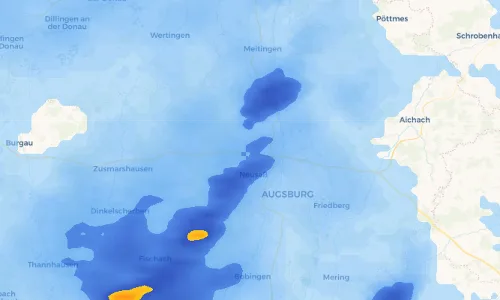 Regenradar Vorschaubild - Aktuelle Niederschläge in Hirblingen und Umgebung