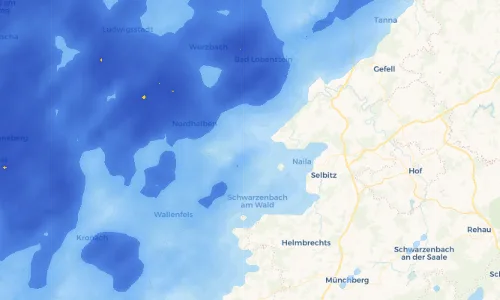Regenradar Vorschaubild - Aktuelle Niederschläge in Hirschberglein und Umgebung