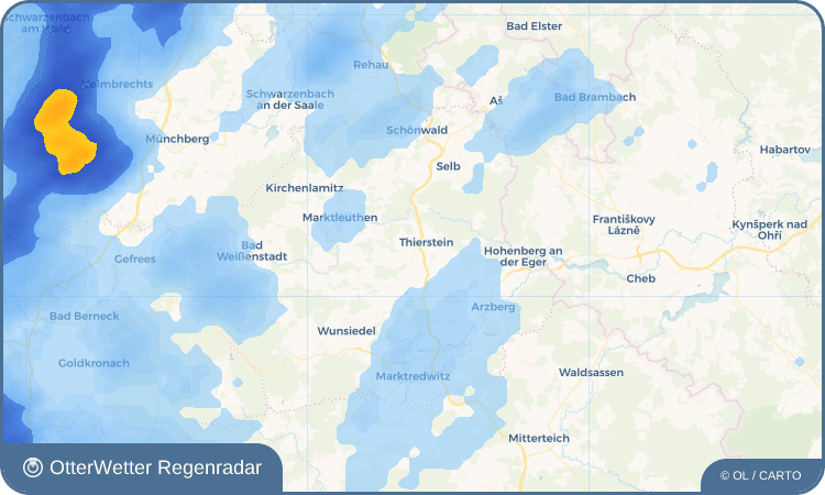 OtterWetter Regenradar-Widget Höchstädt im Fichtelgebirge