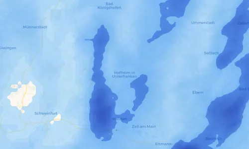 Regenradar Vorschaubild - Aktuelle Niederschläge in Hofheim in Unterfranken und Umgebung