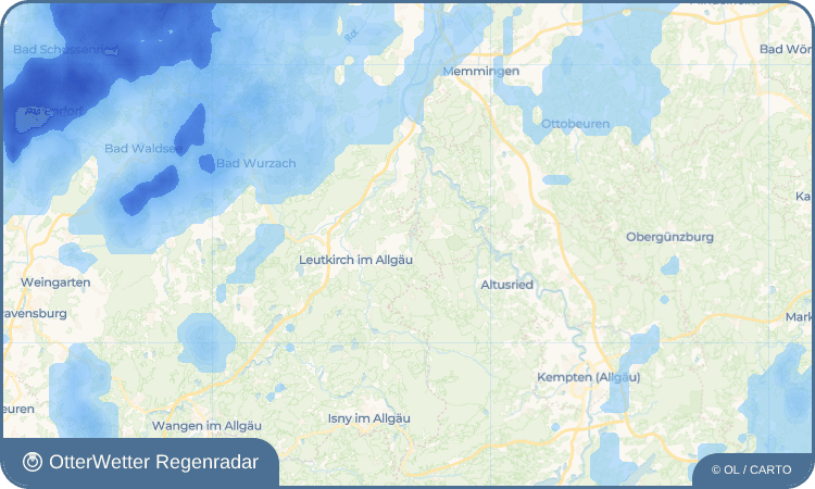 OtterWetter Regenradar-Widget Hofs