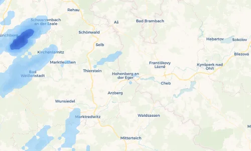 Regenradar Vorschaubild - Aktuelle Niederschläge in Hohenberg an der Eger und Umgebung