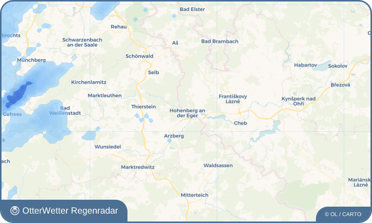 OtterWetter Regenradar-Widget Hohenberg an der Eger