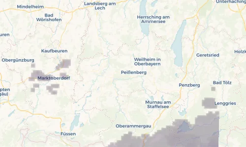 Regenradar Vorschaubild - Aktuelle Niederschläge in Hohenpeißenberg und Umgebung