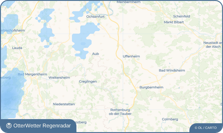OtterWetter Regenradar-Widget Hohlach