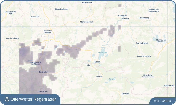 OtterWetter Regenradar-Widget Hopferau