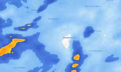 Regenradar Vorschaubild - Aktuelle Niederschläge in Hopferbach und Umgebung