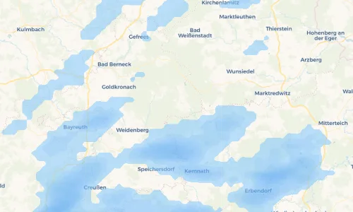 Regenradar Vorschaubild - Aktuelle Niederschläge in Hüttstadl (Fichtelberg) und Umgebung