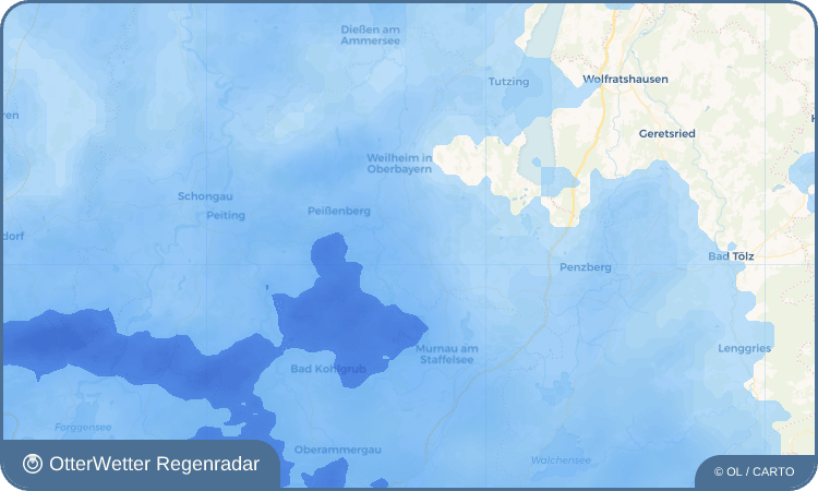 OtterWetter Regenradar-Widget Huglfing