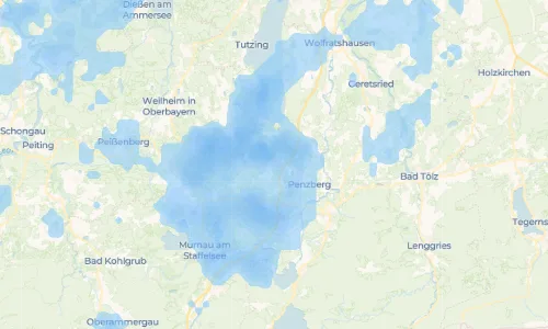 Regenradar Vorschaubild - Aktuelle Niederschläge in Iffeldorf und Umgebung