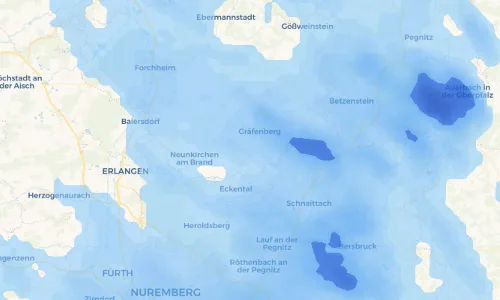 Regenradar Vorschaubild - Aktuelle Niederschläge in Igensdorf und Umgebung