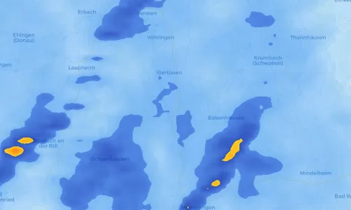 Regenradar Vorschaubild - Aktuelle Niederschläge in Illereichen und Umgebung