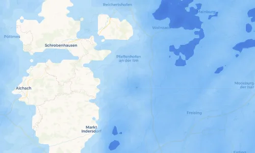 Regenradar Vorschaubild - Aktuelle Niederschläge in Ilmmünster und Umgebung