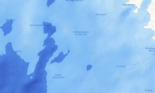 Regenradar Vorschaubild - Aktuelle Niederschläge in Ilmried und Umgebung