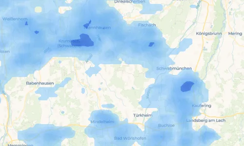 Regenradar Vorschaubild - Aktuelle Niederschläge in Immelstetten und Umgebung