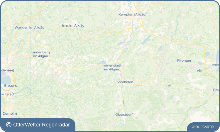 OtterWetter Regenradar-Widget Immenstadt im Allgäu