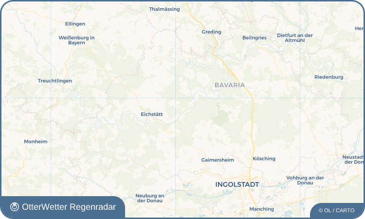 Widget-Vorschau für Inching Wetter-Widget-Vorschau mit Vorhersagedaten für Inching