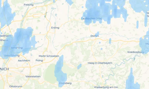 Regenradar Innerbittlbach: aktuelle Niederschläge in Innerbittlbach und Umgebung, Stand 20. Oktober 2026 um 9:45 Uhr