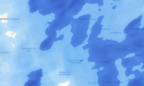 Regenradar Vorschaubild - Aktuelle Niederschläge in Inning am Ammersee und Umgebung