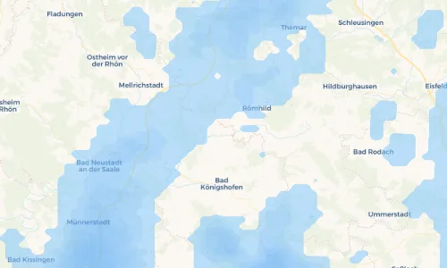 Regenradar Vorschaubild - Aktuelle Niederschläge in Irmelshausen und Umgebung