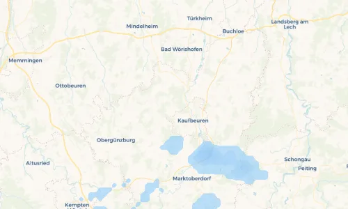 Regenradar Vorschaubild - Aktuelle Niederschläge in Irsee und Umgebung
