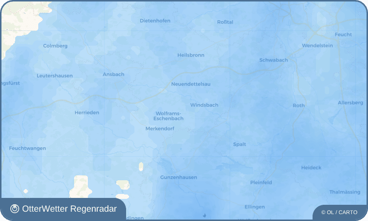 OtterWetter Regenradar-Widget Ismannsdorf